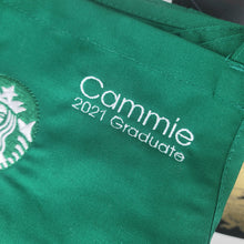 Load image into Gallery viewer, Custom Starbucks Apron Embroidery(Not apron itself)