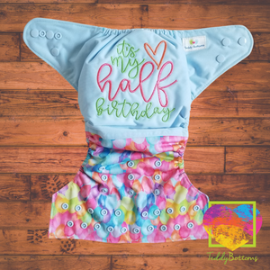 Half Birthday OS Cover Diaper